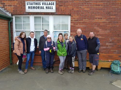 Brains Trust walkers at Staithes Village Hall